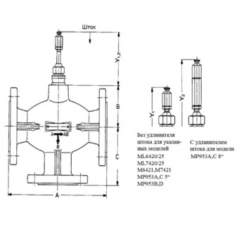 Клапан регулирующий смесительный седельный Honeywell V5329C1059