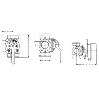Клапан поворотный Honeywell DR40GMLA