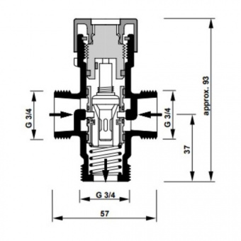 Клапан смесительный термостатический Honeywell TM50-1/2A